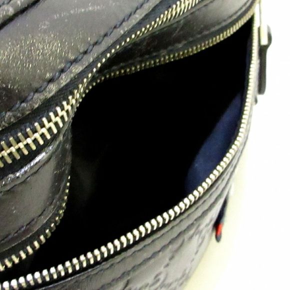 Gucci Stripe Waist Pouch Dark Navy Leather - Picture 12 of 12